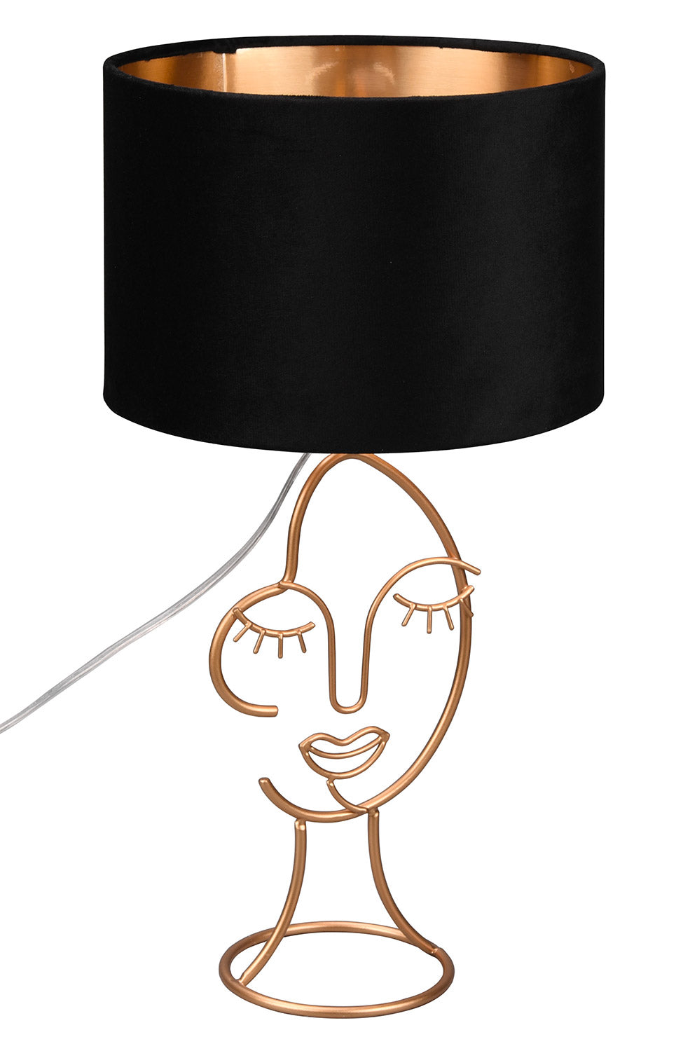 Lampada da Tavolo da Interno Attacco E27 in Metallo Oro