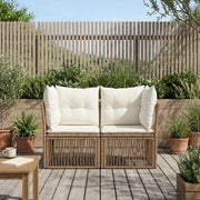 Divano da giardino 2-Numero di posti Beige polyrattan 42026697