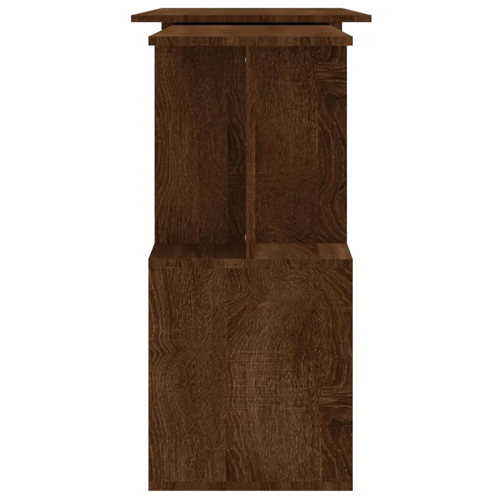 Scrivania | Tavolo da Ufficio Angolare Rovere Marrone 200x50x76cm Legno Multistrato