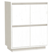 Credenza | Madia | Buffet da pranzo | Armadio da pranzo Bianca 60x34x75 cm in Legno Massello di Pino