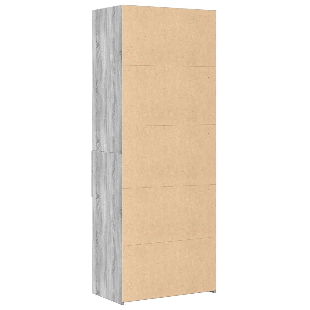 Credenza | Madia | Buffet da pranzo | Armadio da pranzo Grigio Sonoma 70x42,5x185 cm in Legno Multistrato