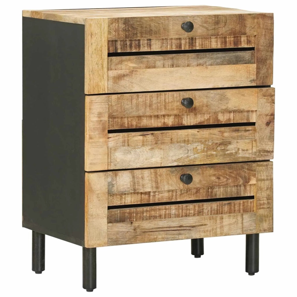 Comodino Naturale 50 x 33 x 62 cm Legno di mango massello 4018853