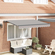 Tenda retrattile-Tenda parasole per balcone Grigio chiaro 350 x 200 cm Tessuto 924136