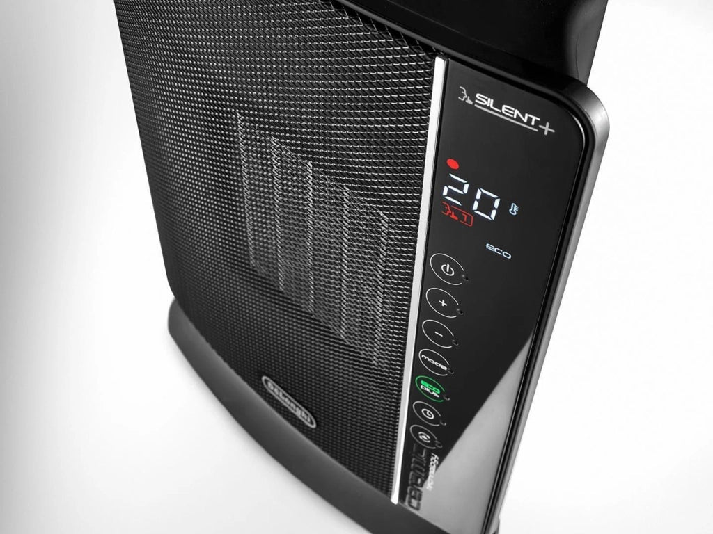 De'Longhi DCH7993ER.BC Silent+ Termoventilatore Ceramico 2400W Timer 24h Telecomando colore Nero