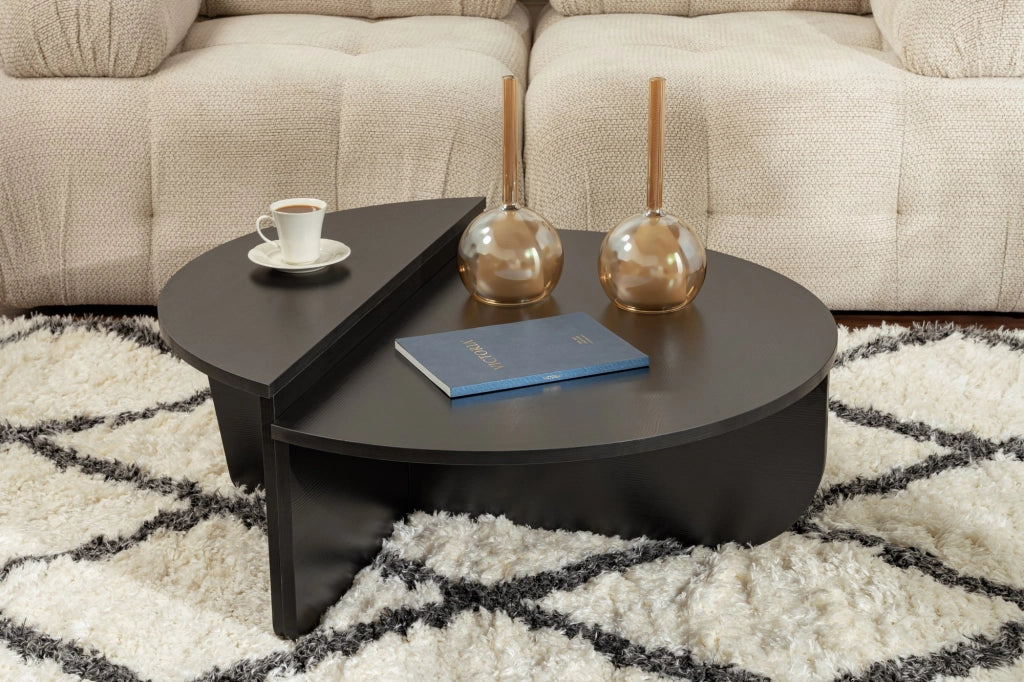 Tavolino da caffè in legno "Orion" - 90 x 60 x 30 cm - Legno nero