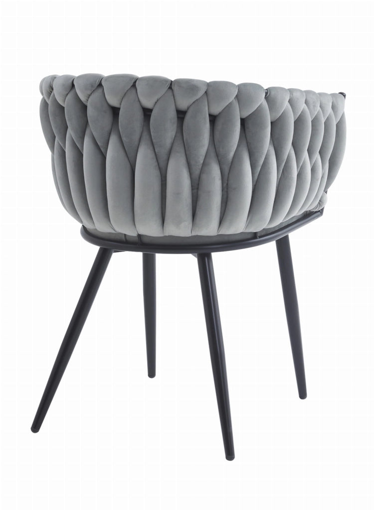 Valora MAYAN CHAIR Grigio chiaro Velluto imbottito x2