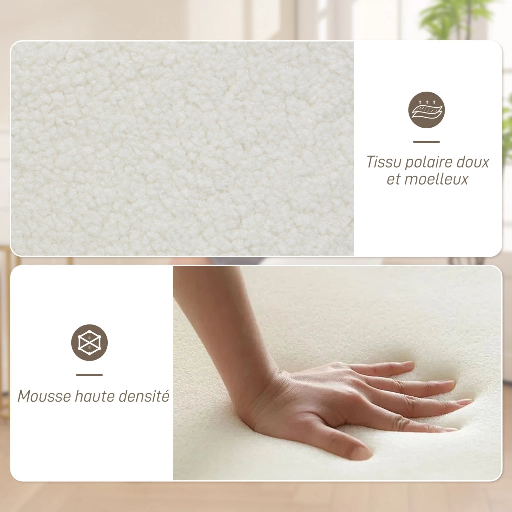 Poltrona girevole capitonnata ¨C Minimal ¨C effetto polare bianco