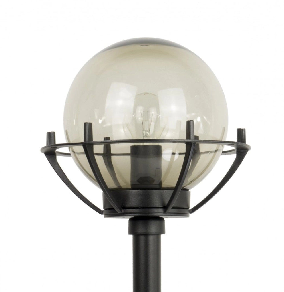 Lampada da giardino 102cm sfera 25cm E27 nera IP43