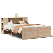 Letto matrimoniale | Letto per adulti | Letto Libreria senza Materasso 135x190 cm in Legno di Pino