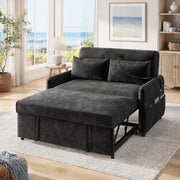 DIVANO LETTO Estraibile 129x163x81 cm Chenille Grigio