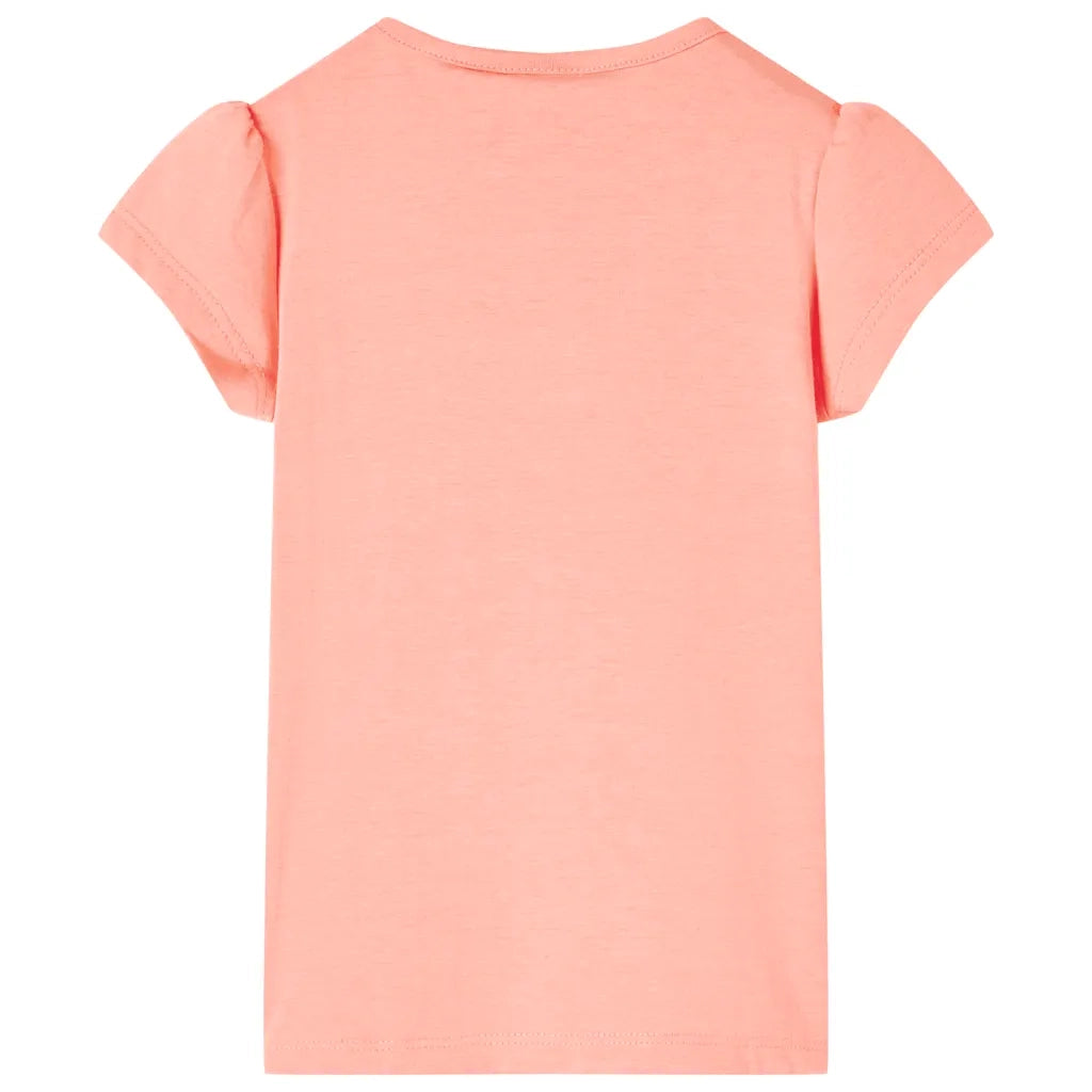 Maglietta da Bambina Corallo Neon 104