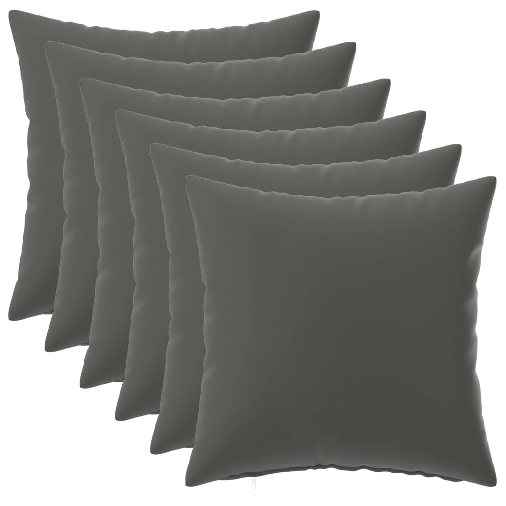 Federa 6 pcs HEERLEN Antracite 35 x 35 cm Poliestere 908144