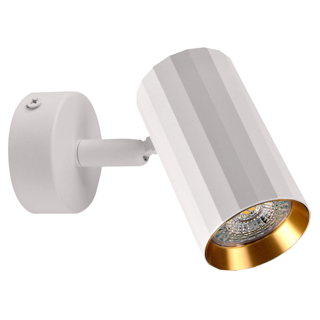 Plafoniera/Applique Polux NICEA bianco-oro GU10 1 luce