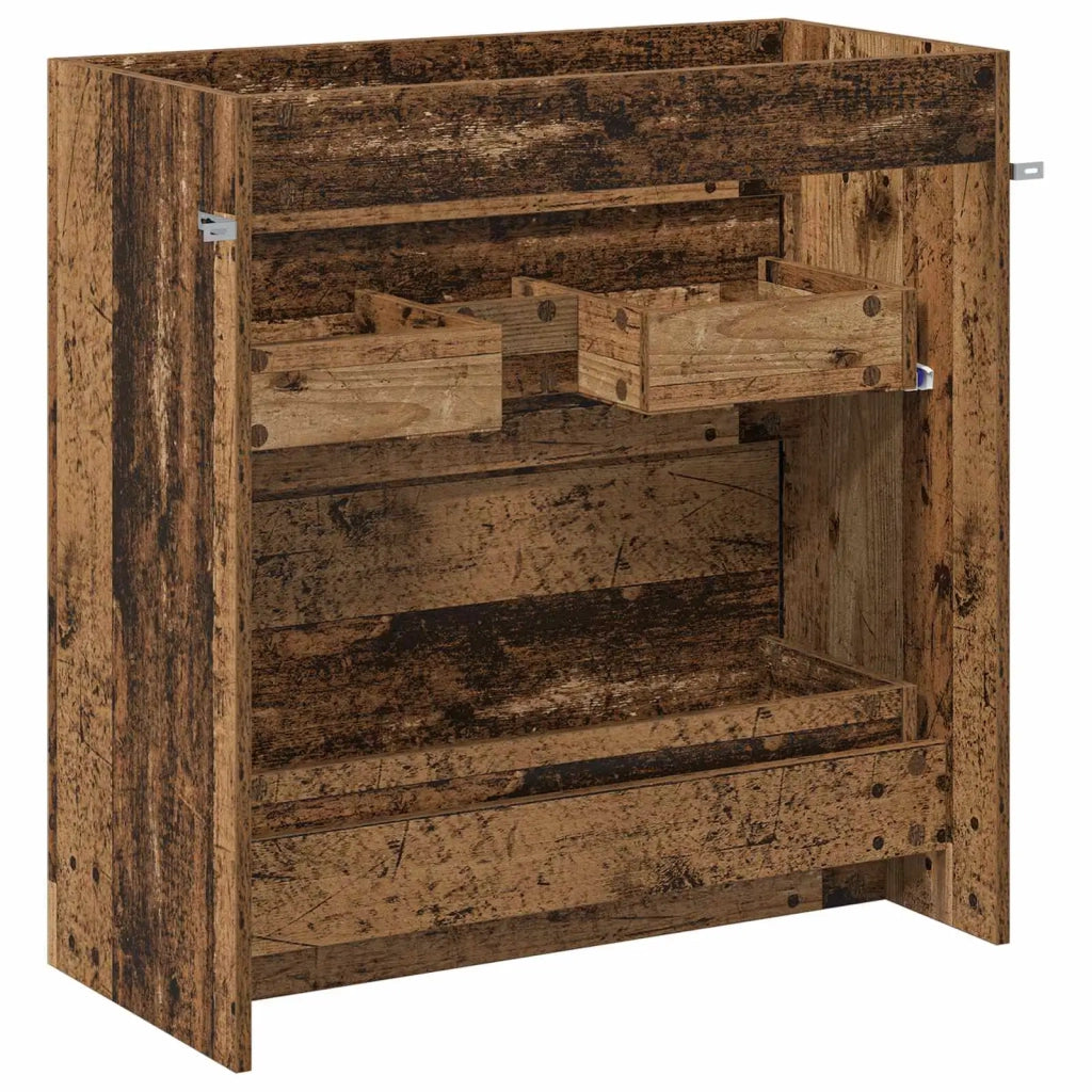 Mobiletto da Bagno Sotto Lavabo Legno antico 890742