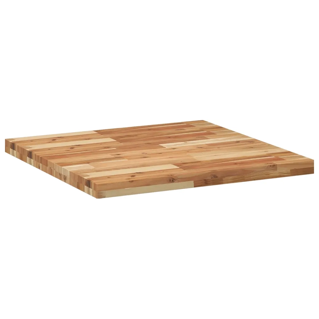 Piano Tavolo | Superficie Tavolo | Piano Scrivania Quadrato 70x70x4 cm in Legno Massello di Acacia