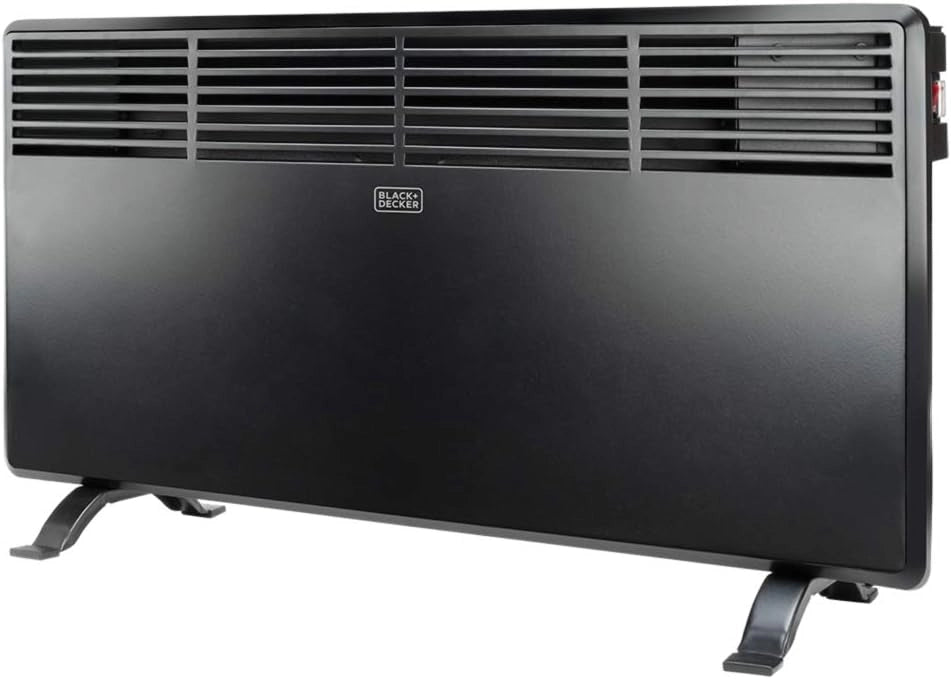 Black+decker bxcsh1800e termoconvettore, 1800 w, steel, nero, comandi digitali, spegnimento automatico