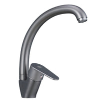 MISCELATORE MONOCOMANDO LAVELLO CANNA ALTA SERIE LIZZY- Nichel Nero Spazzolato- DH- pezzi 1