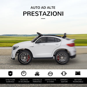 Macchina Elettrica per Bambini 12V con Licenza Mercedes GLA 45 AMG Bianca