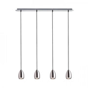 Lampadario Lampada BABADES IV sospensione  nichel opaco 230V GU10 4x35W
