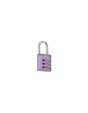Lucchetto Maxium Code combinazione 3 cifre, 30mm, viola purple, arco acciaio nichelato, corpo alluminio colorato - THIRARD