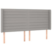 Testiera | Testata ad Orecchio Grigio Chiaro 163x16x118/128 cm in Tessuto