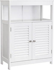 Mobiletto/contenitore da bagno con 2 ante 80 cm MDF bianco 12_0000821