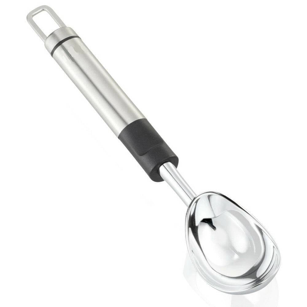 Trade Shop - Porzionatore Dosagelato Paletta Per Gelato Acciaio Argento Occhiello D'aggancio -