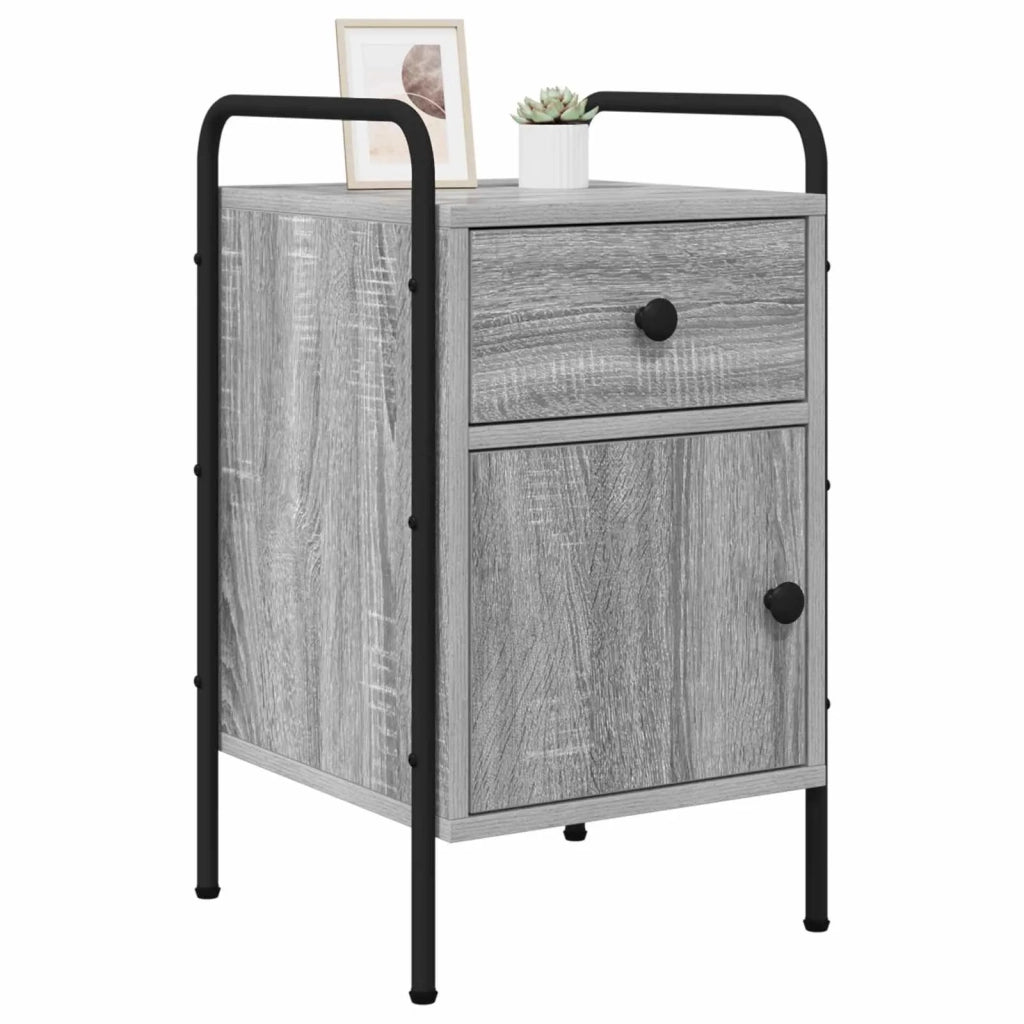 Armadio da Notte 2 pz Sonoma grigio 35 x 36,5 x 61 cm 8007654