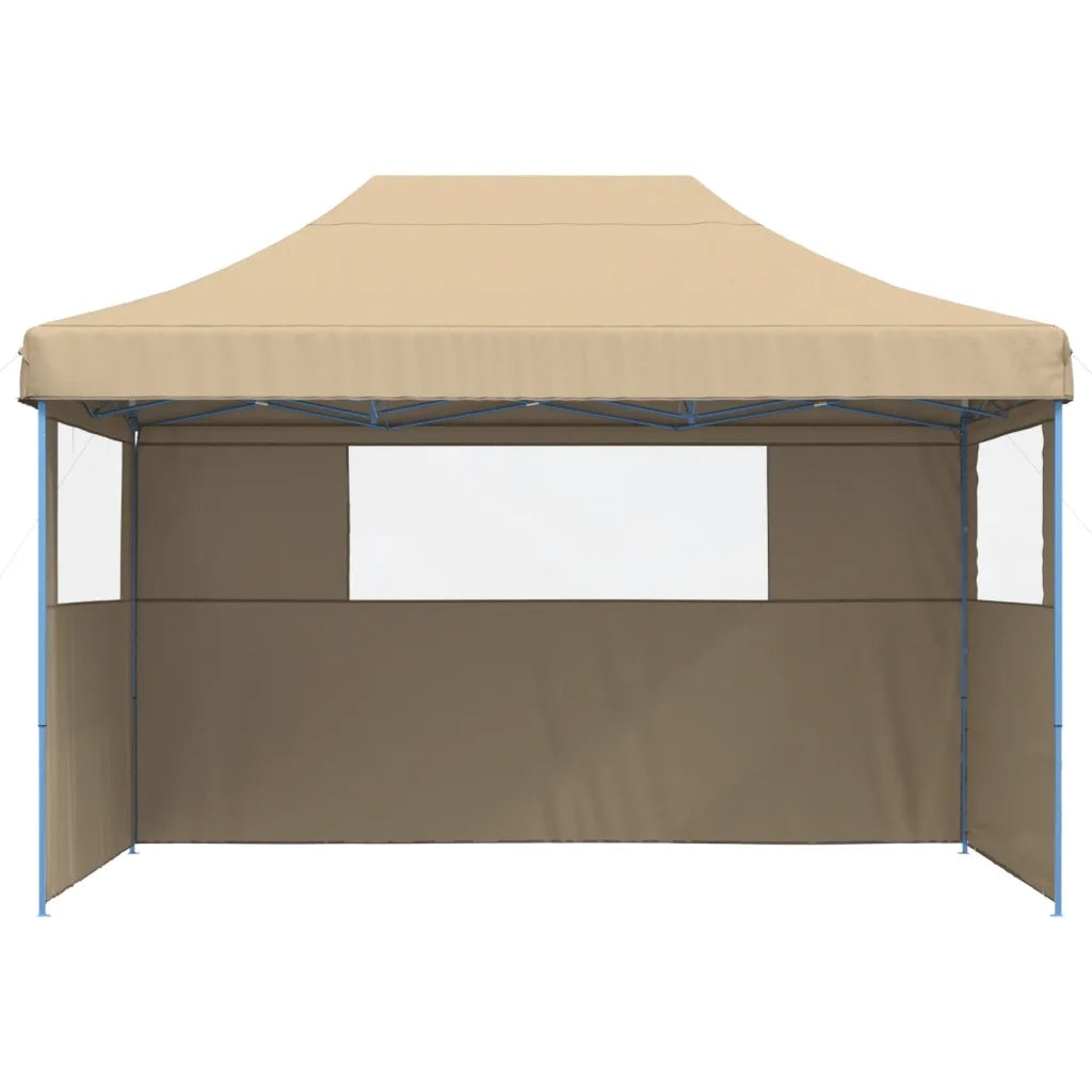 Tendone per Feste Pieghevole Pop-Up con 3 Pareti Beige 4005015