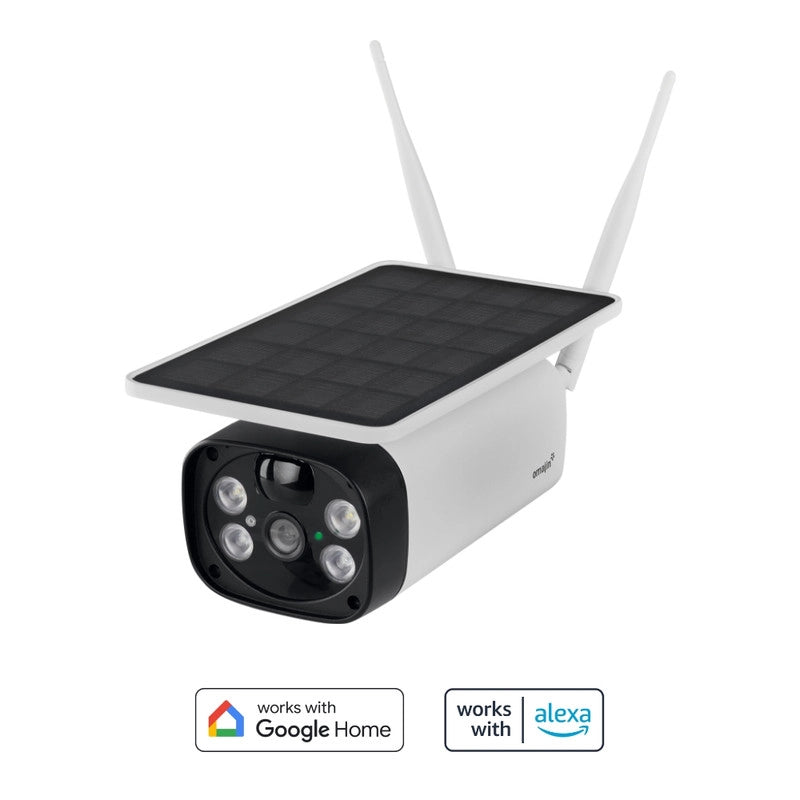 OMAJIN by Netatmo. Telecamera Wi-Fi Esterno Senza Fili a Batteria. con Pannello Solare. visione notturna HD. sirena da 105 dB. rilevamento persone/movimenti/suoni. 2 Vie Audio. IP55. WIFI 2.4. OSC-01