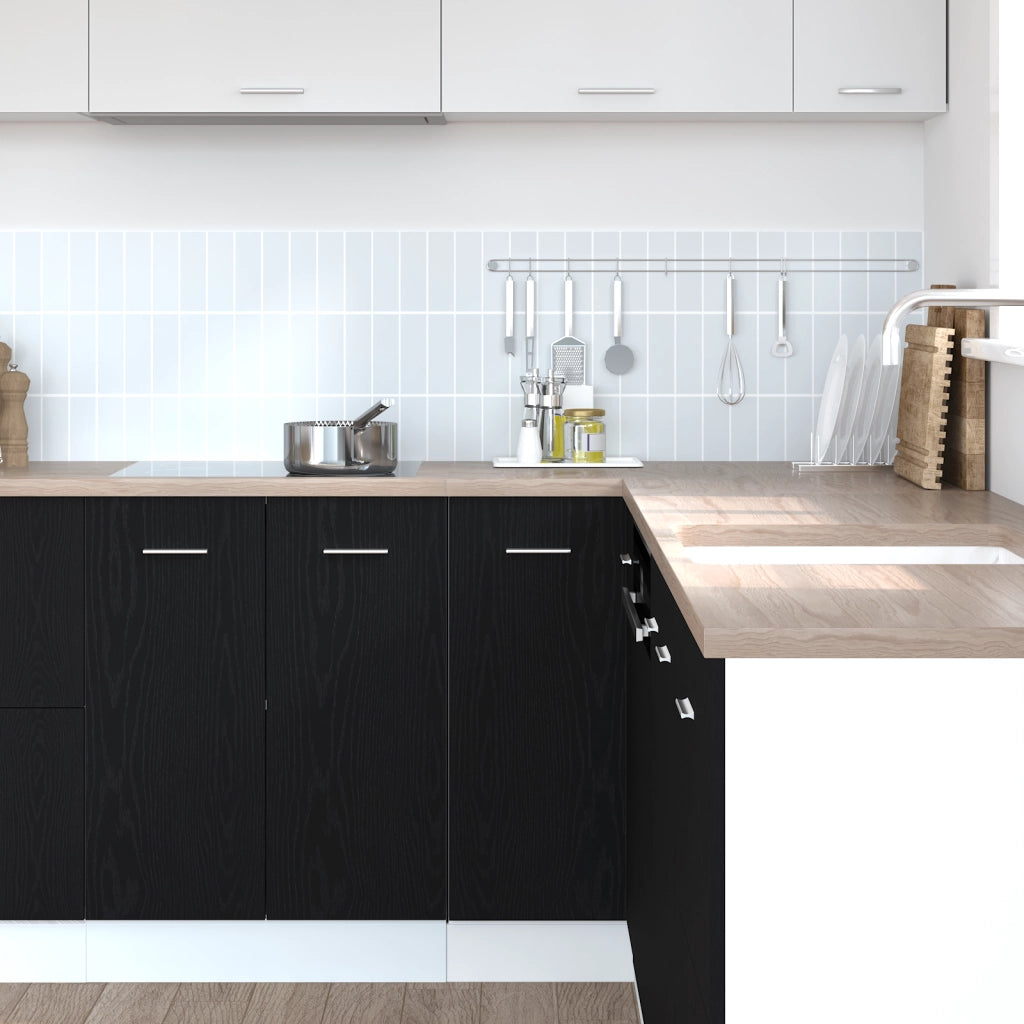 Armadio d'angolo in rovere nero  - 75.5x75.5x81.5 cm