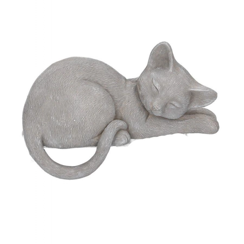 Gatto resina grigio cm 19x11,5h14,5