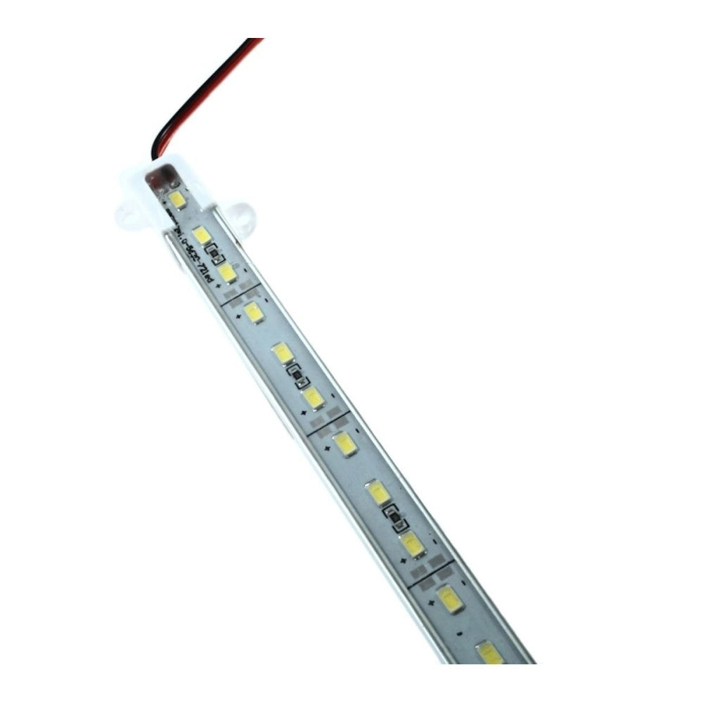 Trade Shop - Striscia Led Profilo Barra Alluminio Impermeabile Ip67 1 Metro 72 Led 5630 18w - -bianco Freddo      -