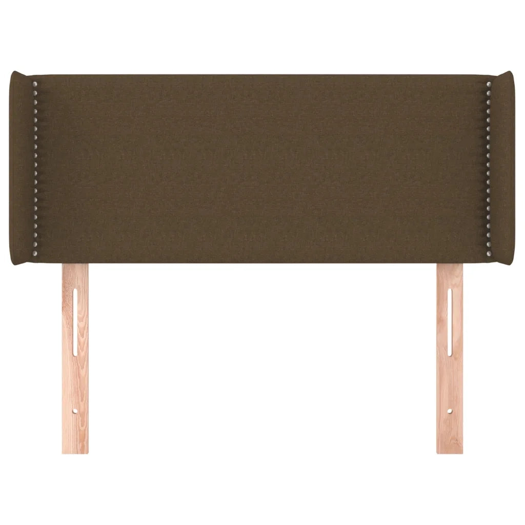 Testiera ad Orecchio Marrone Scuro 103x16x78/88 cm in Tessuto 3118621