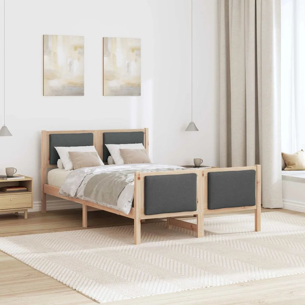Struttura del letto Grigio scuro 120 x 190 cm Tessuto 878345