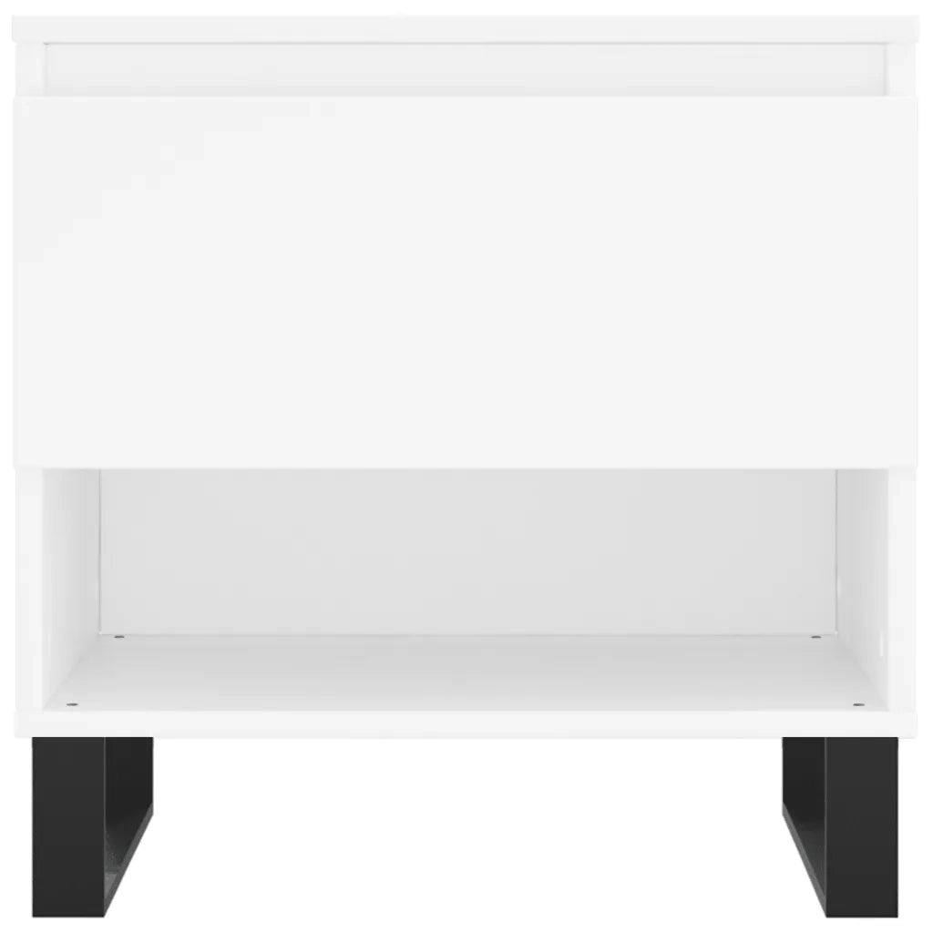 2 pz Tavolini salotto | Tavolino da caff¨¨ | Tavolino da Soggiorno Bianchi 50x46x50 cm in Legno Multistrato