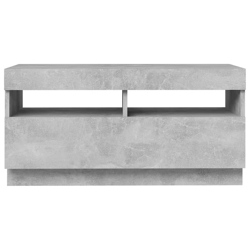 Mobile TV multimediale scaffale TV credenza mobile TV per sala da pranzo soggiorno camera da letto con luci LED 80 x 35 x 40 cm grigio 02_0026618