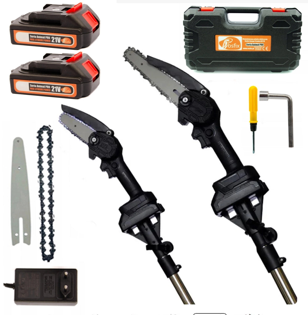 Motosega Elettrica a Batteria Black Piranha BPW21V – 21V, 800W, 2x Batterie Max Lithium, Set con Valigetta e Accessori