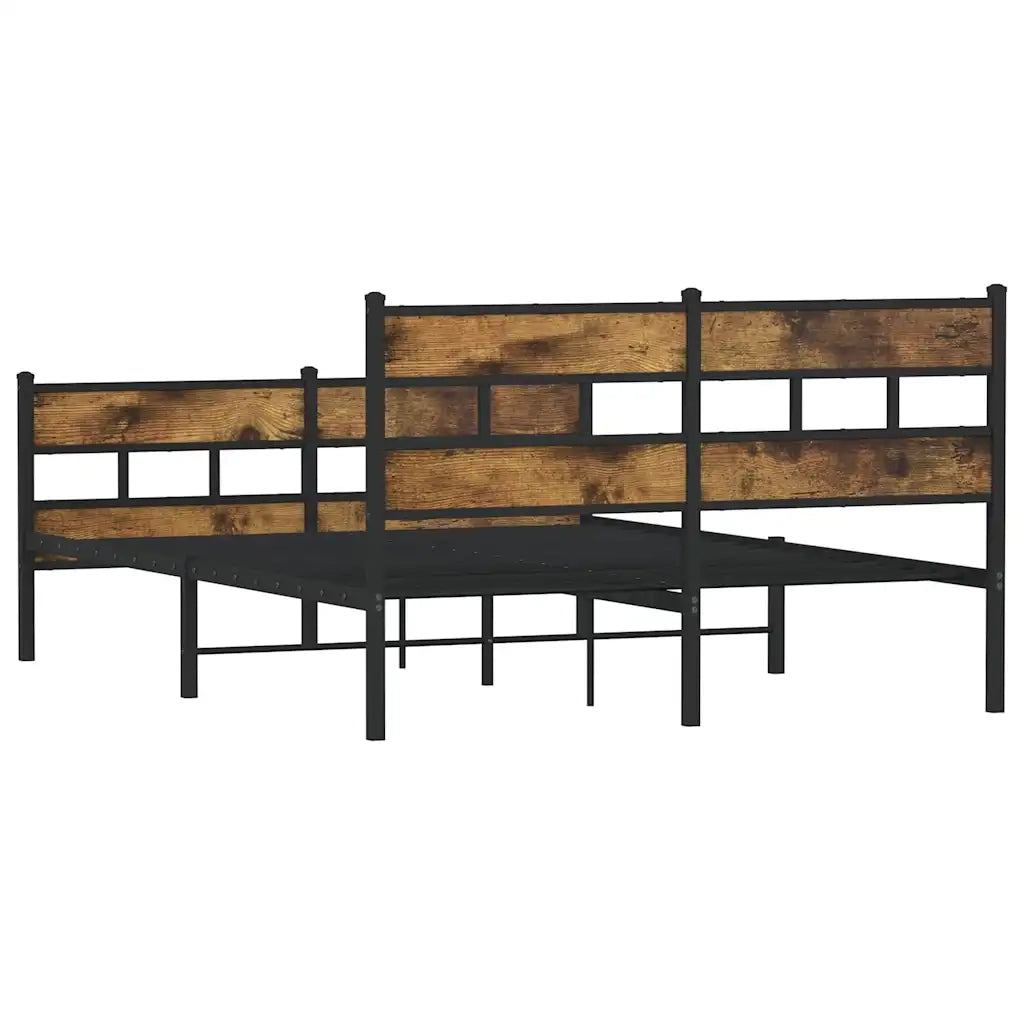 Giroletto senza Materaso in Metallo Rovere Fumo 140x190 cm