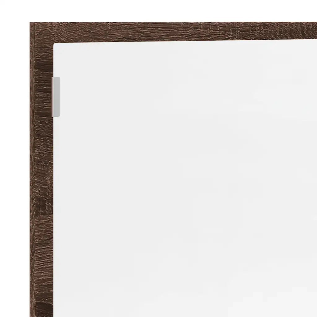 Specchio da Bagno LED-Specchio decorativo con LED Rovere Marrone 100x8,5x37cm in Truciolato