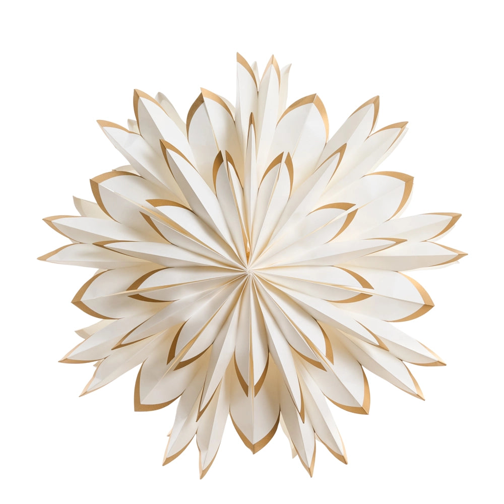 Decorazione da appendere Stella Abat-jour in carta bianco sporco Decorazione natalizia a forma di stella