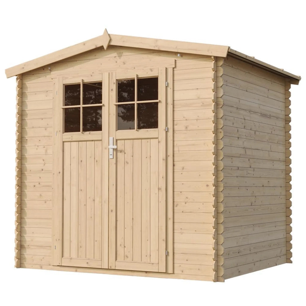 Casetta da Giardino in Legno per Esterni -  H218 x 236 x 226 cm/ 4.33 m2 - TIMBELA M369F+M369G