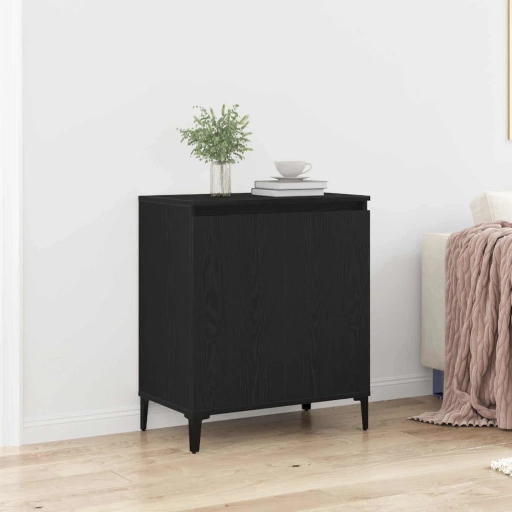 Credenza Rovere Nero 60 x 35 x 70 cm Legno multistrato 862594