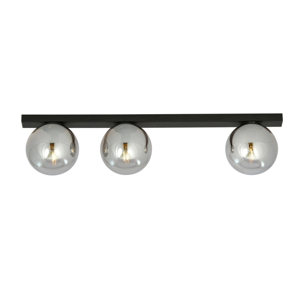 Plafoniera Emibig FIT 3xE14 nero grafite metallo 70cm