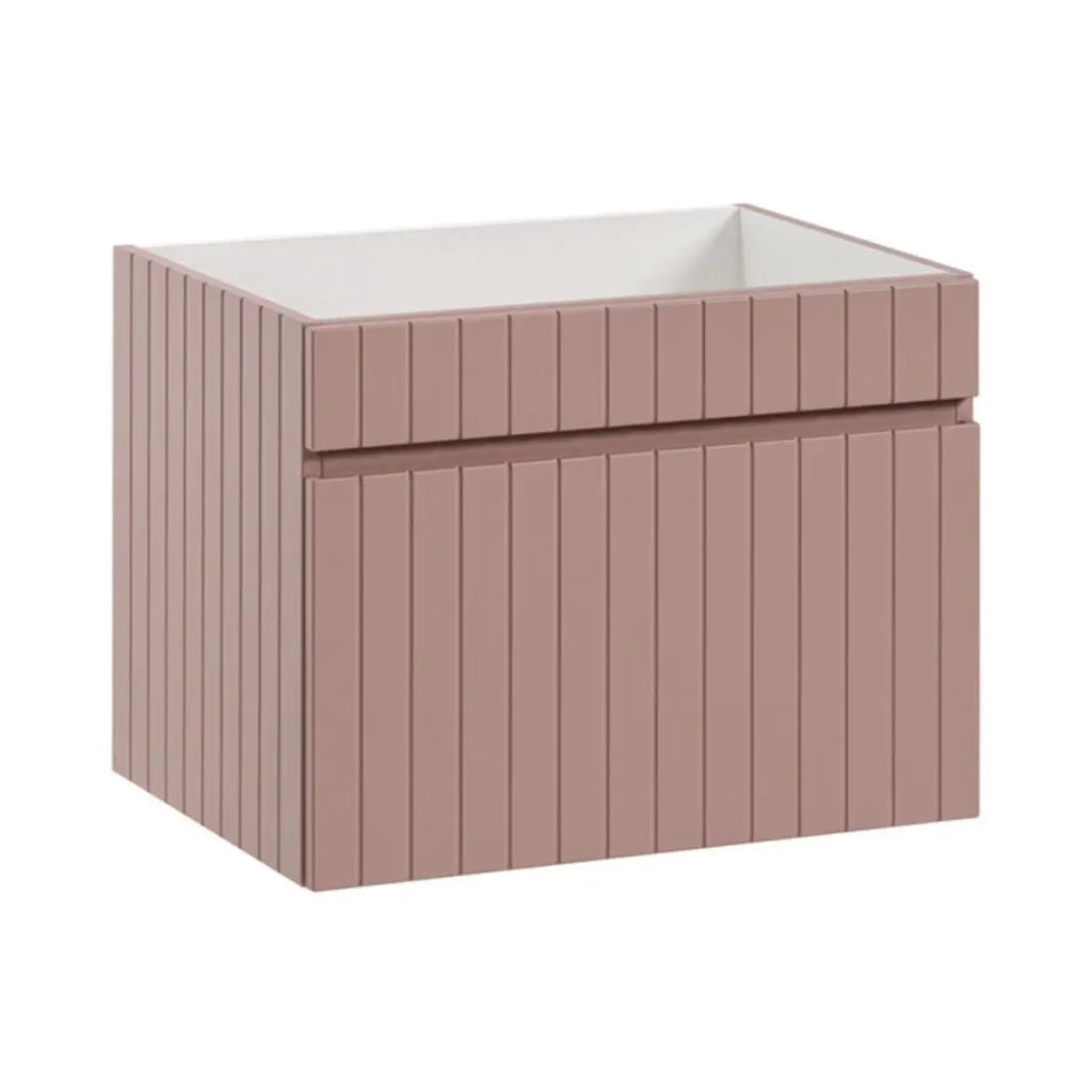 Set bagno ICON: mobiletto sottolavabo 60cm rosa cipria + lavabo da incasso bianco