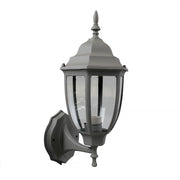 APPLIQUE DA ESTERNO LANTERNA DA PARETE GRIGIA IP45 CON ATTACCO E27 - PER ILLUMINAZIONE ESTERNA DI CASE GIARDINI E INGRESSI