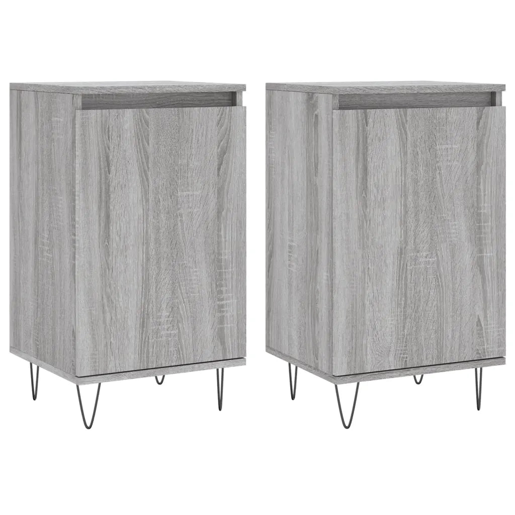Credenze 2 pz | Madia | Buffet da pranzo | Armadio da pranzo Grigio Sonoma 40x35x70 cm in Legno Multistrato
