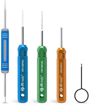 Set di rimozione terminale 5 in 1 per serie Weather-Pack e Metri-Pack, connettori Deutsch DT DTM DTV DRB DRCP e serie Strike, inclusa chiave DRK 785084 Amp 1,5 mm