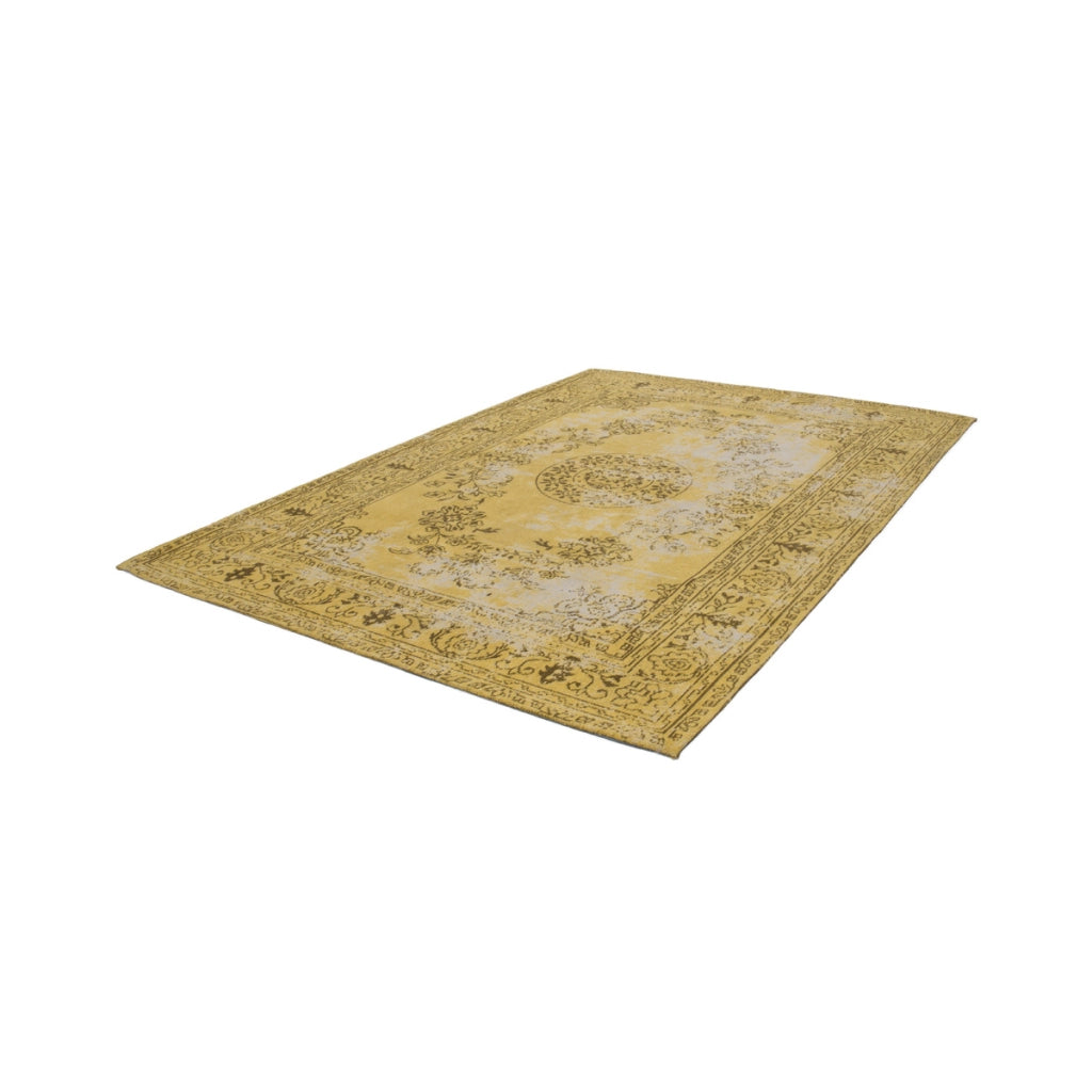 Tappeto Vintage Nostalgia in Cotone Oro e Blu 160x230 cm