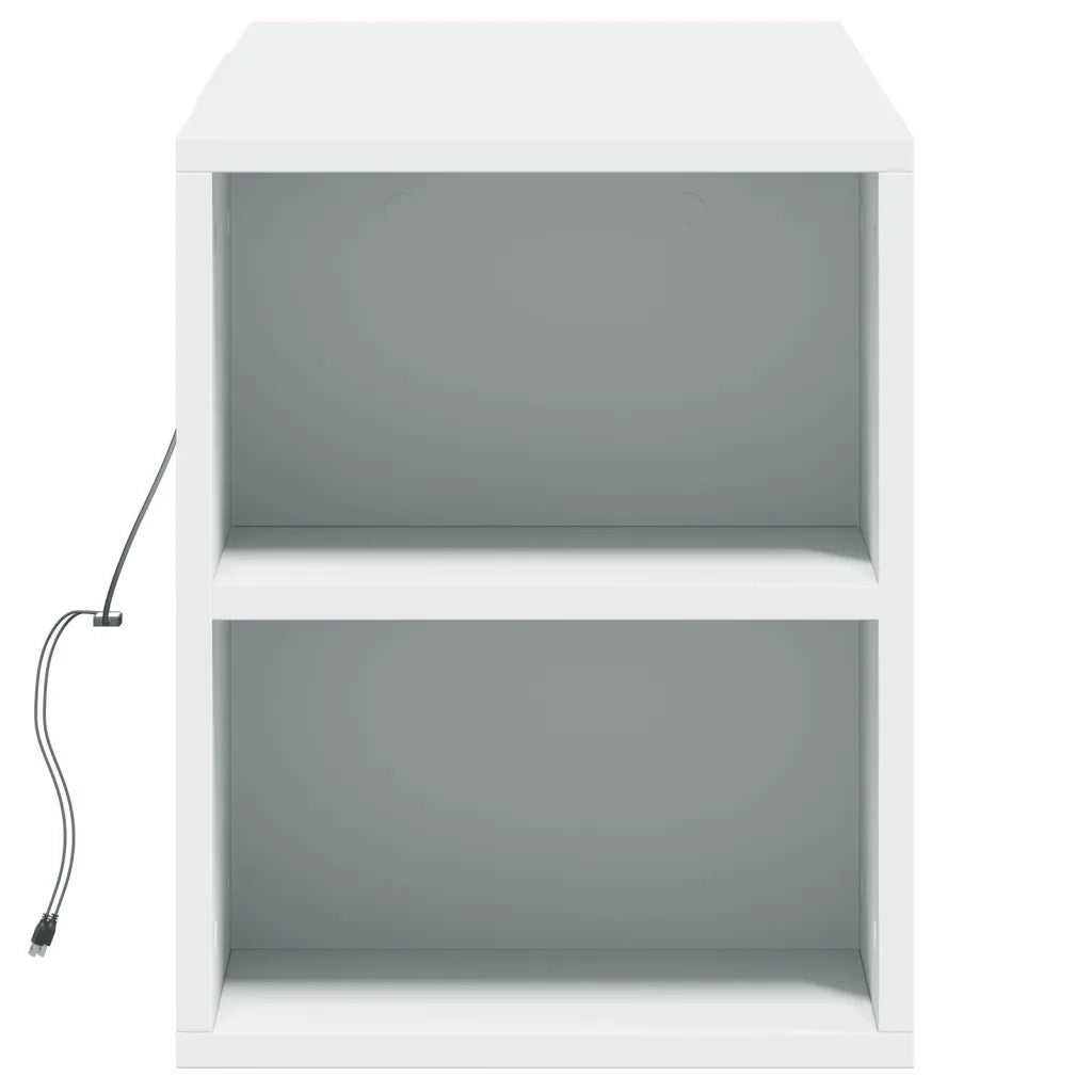 Mobile TV a Parete con Luci LED Bianco 135x31x39,5 cm 852383